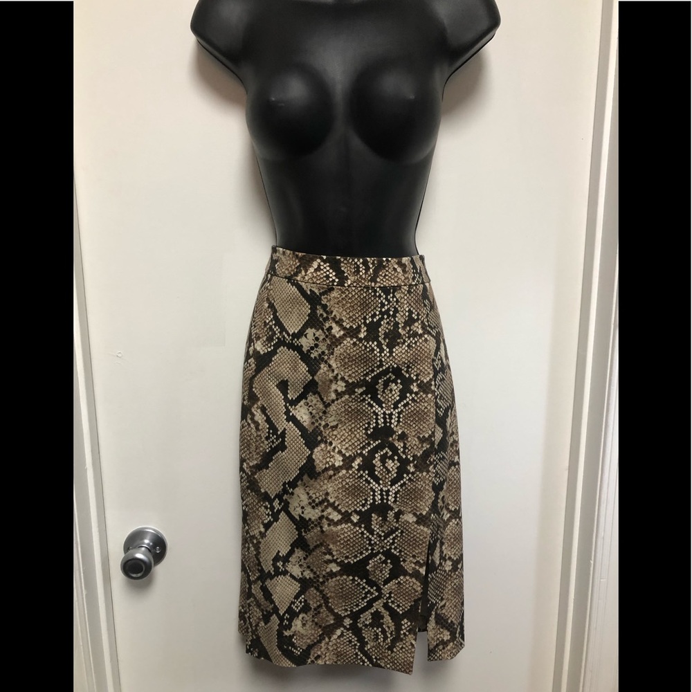 Altuzarra Snake Print Thigh Split Pencil Skirt